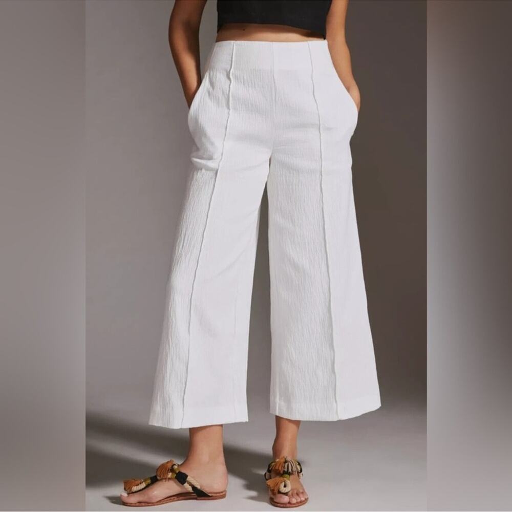 Anthropologie Maeve Pintucked Wide Leg Pants